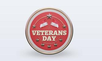 3d Veterans day Indonesia rendering front view photo