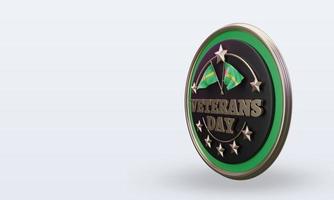 3d Veterans day Sao Tome and Principe rendering right view photo