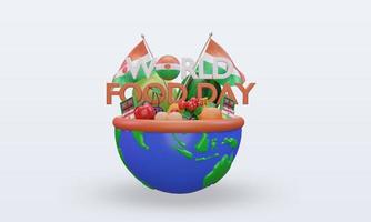 3d día mundial de la alimentación niger renderizado vista frontal foto