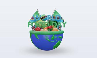 3d World Food Day Tanzania rendering front view photo