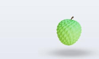 3d Fruits Custard appel rendering right view photo