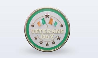 3d Veterans day Cote dIvoire rendering front view photo