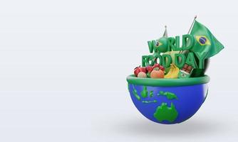 3d día mundial de la alimentación brasil renderizado vista derecha foto