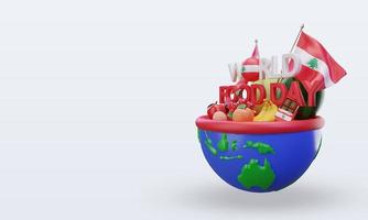 3d World Food Day Lebanon rendering right view photo