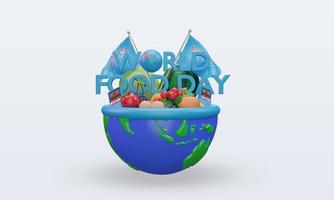 3d World Food Day Tuvalu rendering front view photo