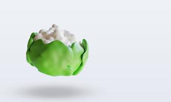 3d Vegetable Cauliflower rendering left view photo