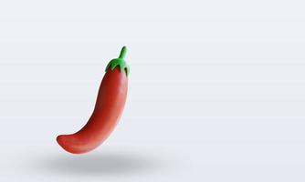 3d Vegetable Red Chillies rendering left view photo