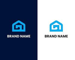 letter b with home logo design template vector