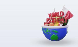 3d día mundial de la alimentación malta renderizado vista derecha foto