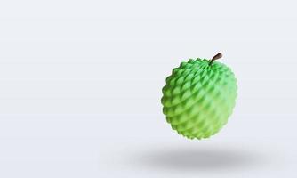 3d Fruits Custard appel rendering top view photo