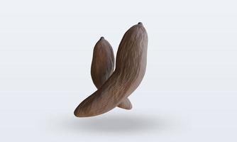 3d Vegetable Casava rendering front view photo
