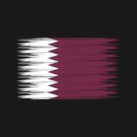 cepillo de la bandera de qatar. bandera nacional vector