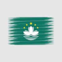 Macau Flag Brush. National Flag vector