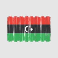 Libya Flag Brush Vector. National Flag Brush Vector Design