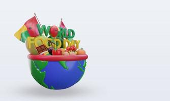 3d día mundial de la alimentación guinea renderizado vista izquierda foto