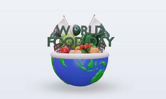 3d World Food Day Pakistan rendering front view photo