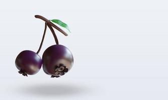 3d Fruits Berries rendering left view photo