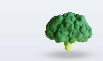 Vista superior de renderizado de brócoli vegetal 3d foto