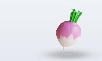 3d Vegetable Turnip rendering top view photo