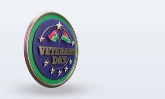 3d Veterans day Mauritius rendering left view photo