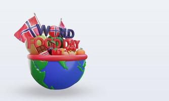 3d día mundial de la alimentación noruega renderizado vista izquierda foto