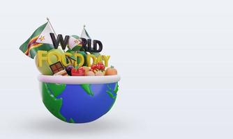 3d World Food Day Zimbabwe rendering left view photo