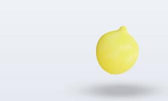 3d Fruits Lemon rendering right view photo