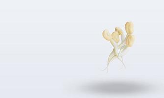 3d Vegetable Bean sprouts rendering right view photo