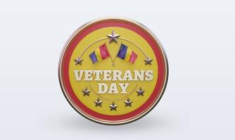3d Veterans day Chad rendering front view photo