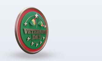 3d Veterans day Senegal rendering left view photo