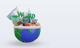 3d World Food Day Djibouti rendering left view photo