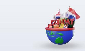 3d World Food Day Paraguay rendering right view photo