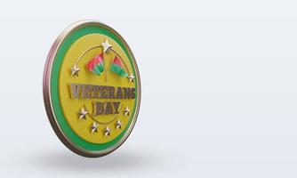 3d Veterans day Burkina Faso rendering left view photo