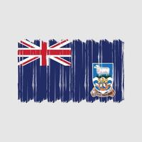 vector de pincel de bandera de las islas malvinas. diseño de vector de pincel de bandera nacional