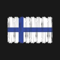 vector de pincel de bandera de finlandia. diseño de vector de pincel de bandera nacional
