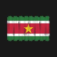 Suriname Flag Brush Vector. National Flag Brush Vector Design