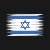 cepillo de la bandera de israel. bandera nacional vector