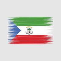 Equatorial Guinea Flag Brush. National Flag vector