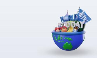 3d día mundial de la alimentación grecia renderizado vista derecha foto