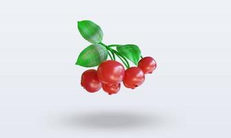 3d Fruits Cranberry rendering front view photo