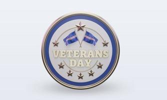 3d Veterans day Cape Verde rendering front view photo