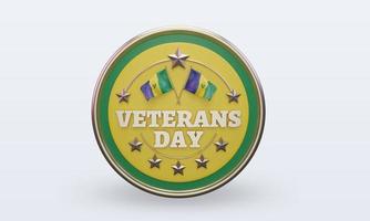 3d Veterans day St Vincent and the Grenadines rendering front view photo
