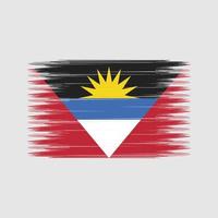 Antigua and Barbuda Flag Brush. National Flag vector