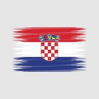 pincel de bandera de croacia. bandera nacional vector