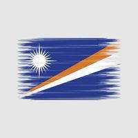 Marshall Islands Flag Brush. National Flag vector