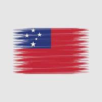 cepillo de bandera de samoa. bandera nacional vector