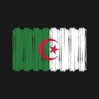 vector de pincel de bandera de Argelia. diseño de vector de pincel de bandera nacional