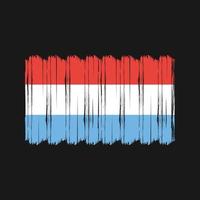 Luxembourg Flag Brush Vector. National Flag Brush Vector Design