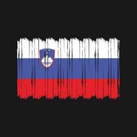 Slovenia Flag Brush Vector. National Flag Brush Vector Design