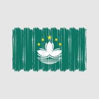 Macau Flag Brush Vector. National Flag Brush Vector Design